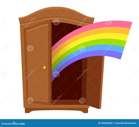 Coming Out Of The Closet Lgbt Rainbow Stock Vector Illustration Of Door Orientation 248386682
