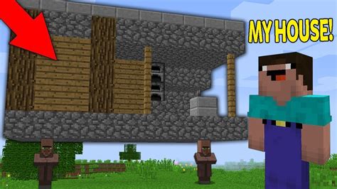 Minecraft Noob Vs Pro Where Villager Take The Noob House Challenge