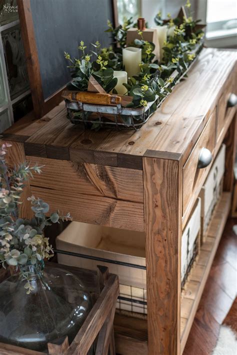 Diy Rustic Console Table With Free Plans The Navage Patch