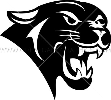 Panther Head Production Ready Artwork For T Shirt Printing
