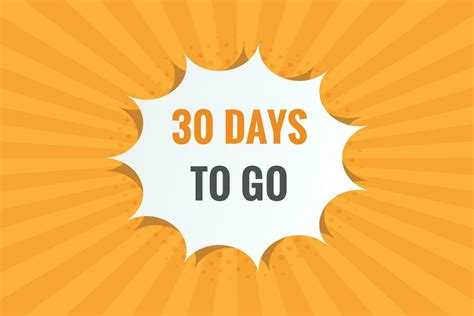 30 Days To Go Text Web Button Countdown Left 30 Day To Go Banner Label