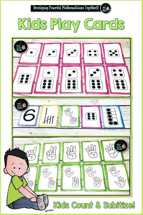 Number Sense Subitize Count Math Games Kids Play Cards Games