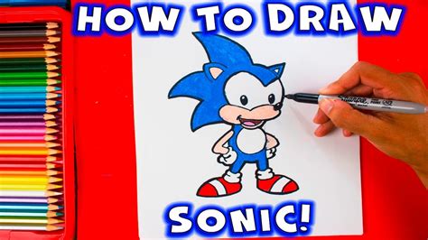 How To Draw Sonic The Hedgehog Easy Tutorial Youtube