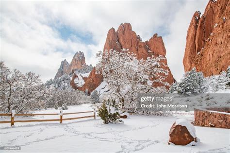Garden Of The Gods Parks Massive Geological Formations High Res Stock