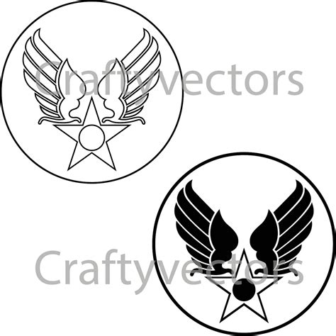 Ww2 Air Force Emblem Vector File Etsy