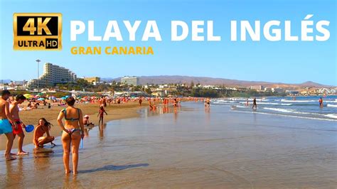 Gran Canaria Playa Del Ingles Beach August Youtube