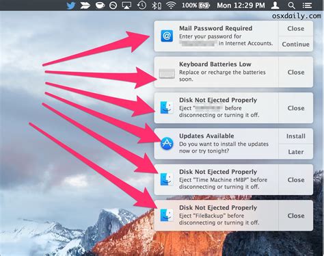 Prevent All Alerts From Notification Center In Mac Os X Without