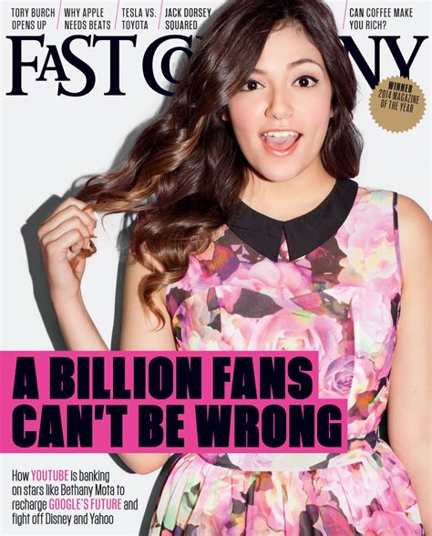 Bethany Mota Fast Company Magazine September 2014 Cover • Celebmafia