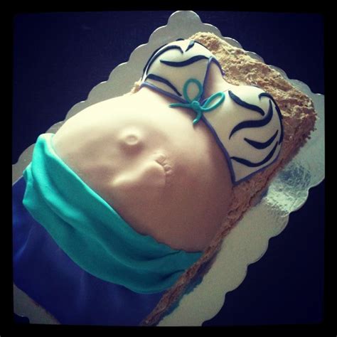 Bikini Pregnant Belly Cake Cakecentral