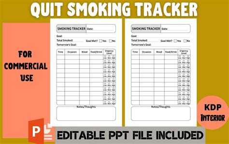 Quit Smoking Tracker Kdp Interior Graphic By Cool Worker · Creative