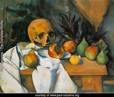 Paul Cezanne Still Life With Skull Painting Reproduction Paul