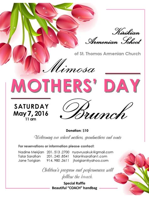 Maybe you would like to learn more about one of these? 2016 Mother's Day Brunch - St. Thomas Armenian Apostolic ...