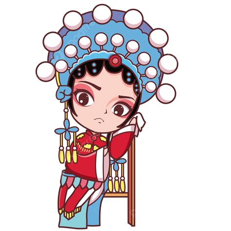Peking Opera Clipart Vector Q Version Cartoon Lovely Quintessence Of