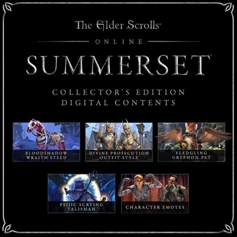The Elder Scrolls Online Summerset Collectors Edition Pack Deku Deals