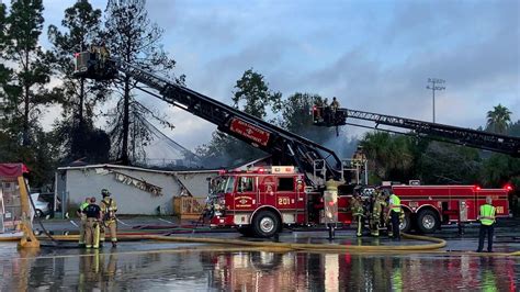 Ncfd Crews Battle Large Fire At Bar On Ashley Phosphate Road Part Of