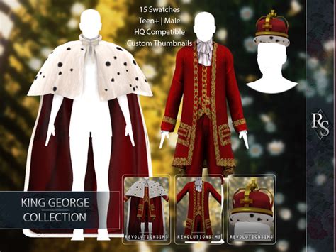 Ts4 King George Collection Revolution Sims Sims 4 Dresses Royal