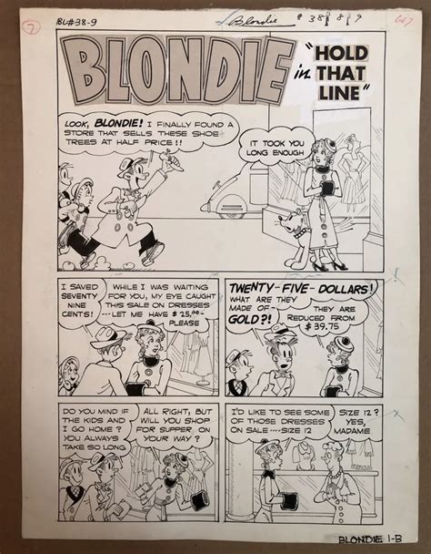 Blondie Comics 38 Pg 9 12 Jan 1952 4 Pg Story Titled Hold That