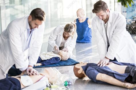 Doctors Undertaking Cpr Training Stock Image F0213671 Science