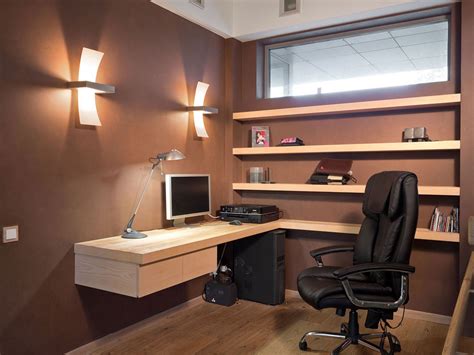 Modern office furniture has developed far beyond metal desks and straight back chairs. Home office design ideas for narrow room - Amaza Design