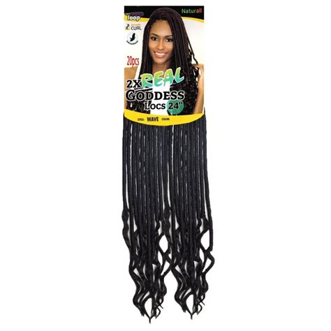 urban beauty synthetic hair crochet braids loop 2x real goddess locs wave 24