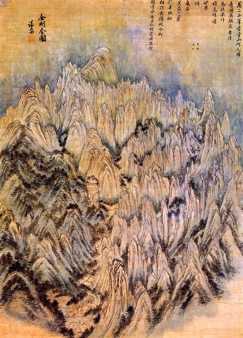 Korean Art Asian Landscapes Korean Paintings Mountains Geumgang