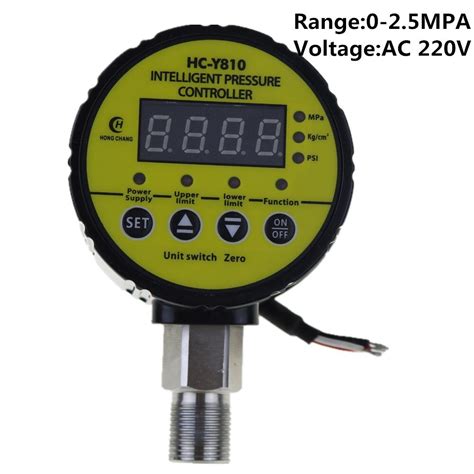 Ac220v 0 25mpa Air Compressor Pressure Switch Digital Pressure Gauge