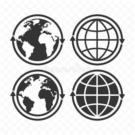 Earth Icon Globe Symbol Stock Vector Illustration Of Planet 112427230