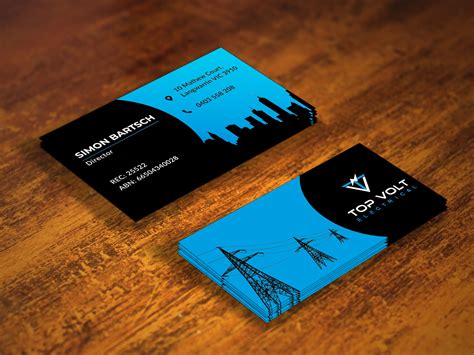 Electrical Company Business Card Design By Mithun Bhowmik On Dribbble