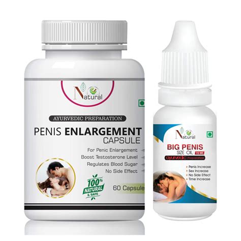 Buy Natural Penis Enlargement Capsule 60s Big Penis Size Oil 15 Ml 1