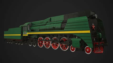 3d 3ds Soviet Steam Locomotive P36