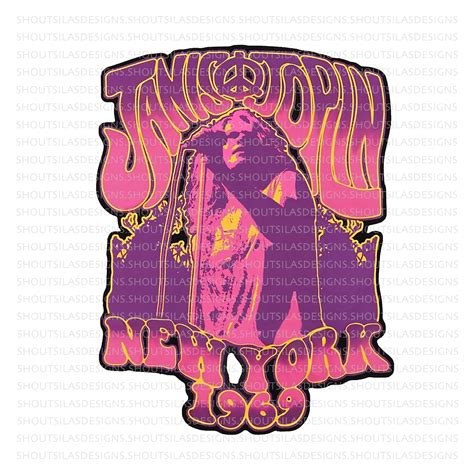 Janis Joplin 1969 New York Tour Png Svg Files Etsy Denmark