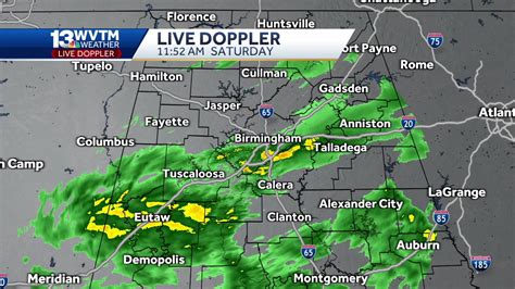 Rain Across Central Alabama Wvtm 13 Live Doppler Tracking Rain Across