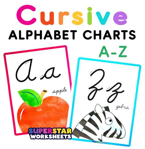 Free Printable Cursive Alphabet Chart Printable Cursive 52 Off