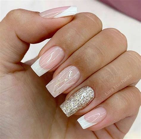 White Tip Nail Designs With Diamonds Blueandredpaintings