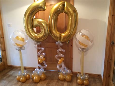 Numbers And Center Pieces 60th Birthday Balloons Birthday Balloons