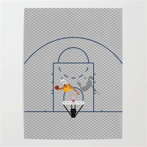 Dunkers Basketball Court Poster By From Above Society6