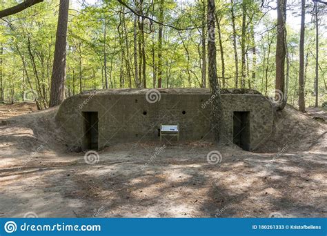 German Troepenbunker Or Troop Bunker In Mastenbos Kapellen Part Of