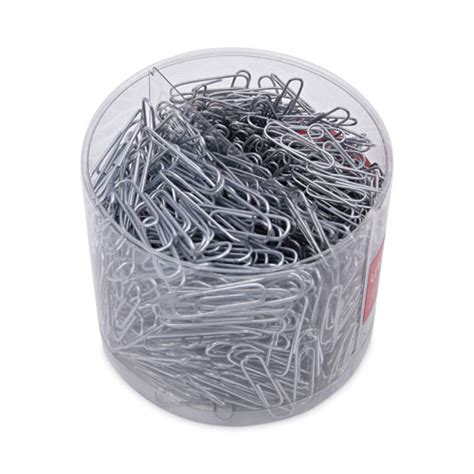 Plastic Coated Paper Clips With Two Compartment Dispenser Tub 750 2