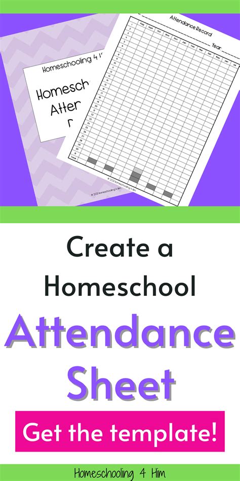 Free Printable Homeschool Attendance Sheet Homeschooling 4 Him