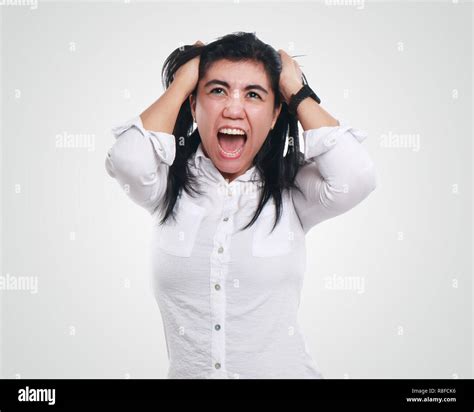 Frustrated Stressed Angry Chinese Woman Hi Res Stock Photography And