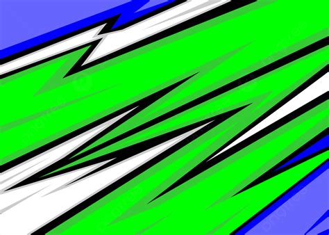 Racing Stripes Abstract Background With Green Electric Blue And White