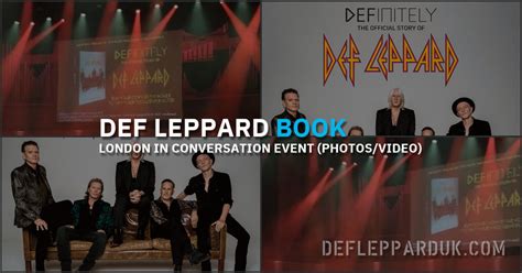 Def Leppard Definitely The Official Story In Conversation Event Photos