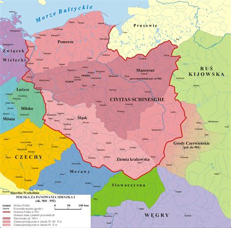 Polska Za Panowania Mieszka I Storia Mappe