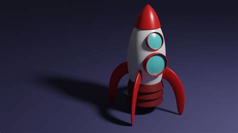 Low Poly Rocket Ship Free Vr Ar Low Poly 3d Model Cgtrader