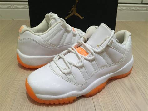 Price: $39.99 Nike Air Jordan 11 Retro Low "Citrus" GS White/Orange
