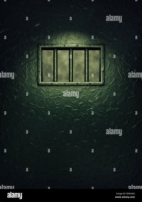 Prison Cell Doorbarred Window Dramatic Lighting Stock Photo Alamy