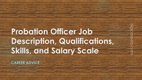Probation Officer Job Description Skills And Salary