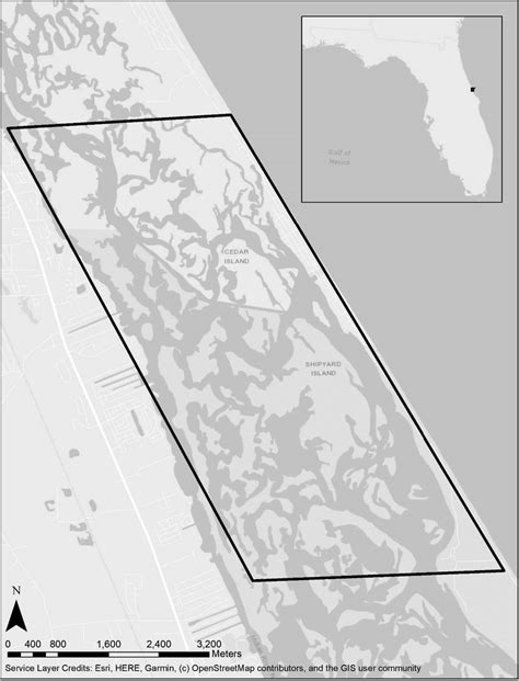 Map Of Central Mosquito Lagoon Rectangle Borders The Locations Of 91
