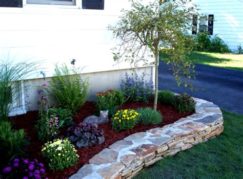 Landscape Patio Flower Bed Front Yard Landscaping Ideas For A Good