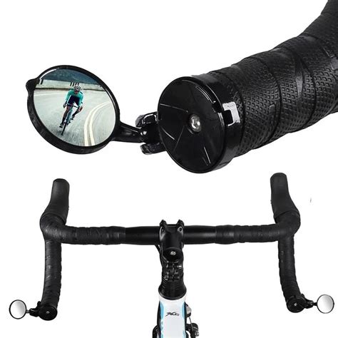 Bike Mirror Cycling Road Bike View Mirrors Handlebar Foldable 360 Degree Rotate Safety Rearview